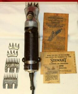 Vintage Stewart  ShEARMASTER Flexible Shaft MODEL 31B-1 W/ Extra Cutters USA