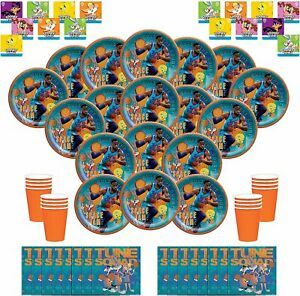 Space Jam 2 Party Decorations Supplies for 16 with Plates, Napkins, Cups, and...