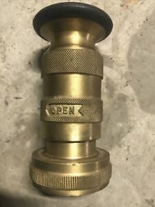 Heavy Duty Fire Hose Nozzle Spray Jet Fog Brass 2&#034; Brand New