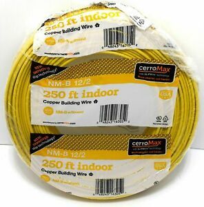 Cerro Max wire and cable cb 250 ft  12/2 yellow