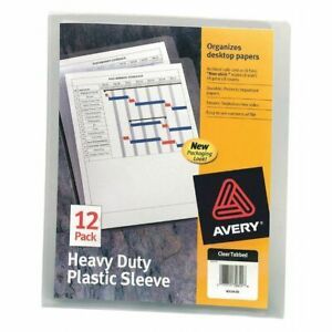 AVERY 72611 Plastic Sleeves,Clear,PK12