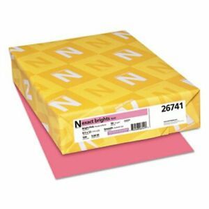 Neenah Exact Brights Paper, 20-lb, Bright Pink, 500 Sheets (WAU26741)