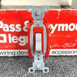 Pack of 4 Pass &amp; Seymour CS20AC1-GRY Single Pole Switch 20 Amp 120/277 VAC