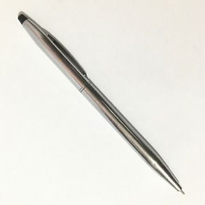 Mini Pocket size Office Stationery Stainless Steel Metal Oil Blue Ballpoint Pen