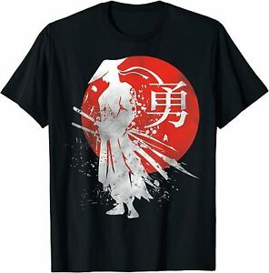 New Limited Japanese Samurai Retro Premium Gift Tee T-Shirt