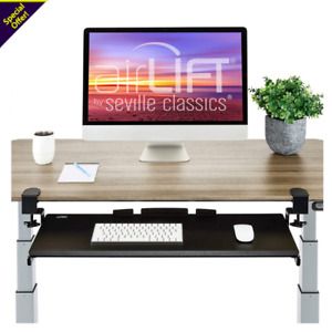 Seville Classics Airlift Ergonomic Desk Keyboard and Mouse Tray Computer Table S