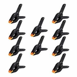 10 Packs of 3.5 inch Professional Plastic Small Spring Clamps Heavy Duty for