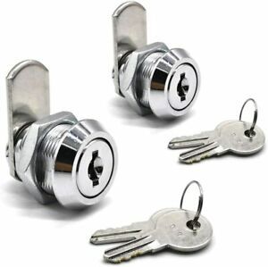 2Pack Cabinet Cam Lock 5/8 Inch Tubular Cam Locks Keyed Alike with Chrome