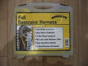WORKSAFE FULL FALL RESTRAINT HARNESS CE CERTIFIED 1.5M LANYARD 2 CARABINAS