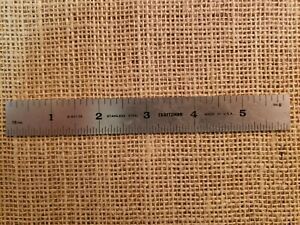 Craftsman Stainless Steel Machinist Six Inch Ruler (9-40136) USA