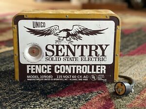 Vintage Unico Sentry Solid State Fence Controller 115 volt Model 109080 Man Cave
