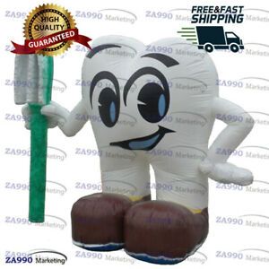 5.9ft Inflatable Dental Tooth Cartoon &amp; Toothbrush Advertising With Air Blower