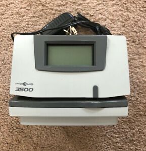 Pyramid 3500 Time Clock. USED. Working with Key