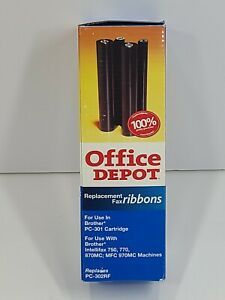Replacement Fax Ribbons for Brother PC-301 Cartridge PC-302RF - Office Depot