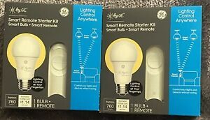 Lot of 2 ~ C by GE-Smart Remote Starter Kit Smart Bulb &amp; Remote NEW