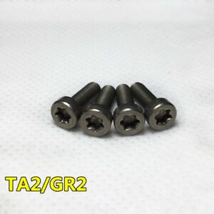 4Pcs M4 TA2/GR2 Pure Titanium Torx T&amp;TX Screws Cylindrical Head Screw Bolts