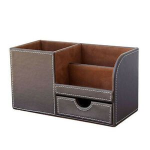 pen fashion desktop remote storage box stationery small Brown