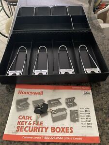Honeywell Cash Box Black Metal Locked With Key