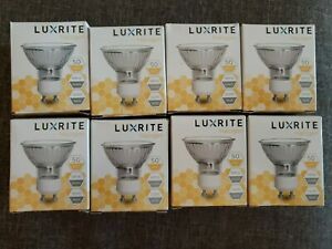 New Luxrite Halogen Bulb 50 Watt MR16 Shape GU10 Base 8 Pack