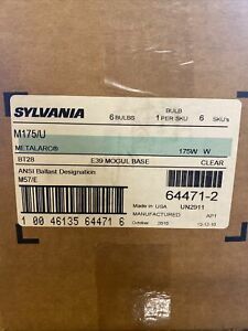 Sylvania Metalarc M175/U Metal Halide Bulbs - HID Lamps - CASE OF 6 BULBS - NEW