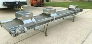 Production Cooling Conveyor Pass-through Food Product  All Stainless Steel