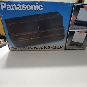 NOS ! PANASONIC KX-20P ELECTRIC 3 HOLE PUNCH 20 sheets automatic vertical paper