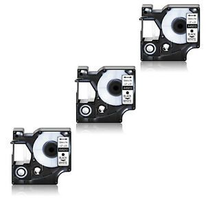 3PK Compatible for DYMO D1 45013 LabelManager 280 420P Black on White Label Tape