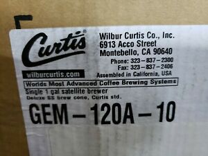 Wilbur Curtis  Single 1.0 Gal. Analog Coffee Brewer GEM-120a-10