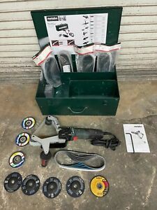 Metabo Electronic Pipe Belt Sander RBE 15-180 Set w/ Case