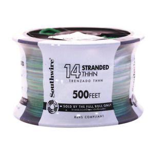 500 ft. Green Stranded CU THHN Wire 14 Gauge Single Conductor Electrical Cable