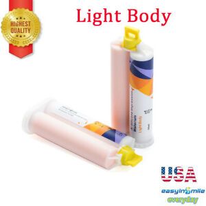 50ml*2 Cartridge Light Body Dental Silicone Impression Material With 4Tips VPS