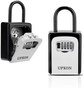 Key Lock Box, UPXON Large Capacity Key Storage Box with Resettable Code, 4 Digit