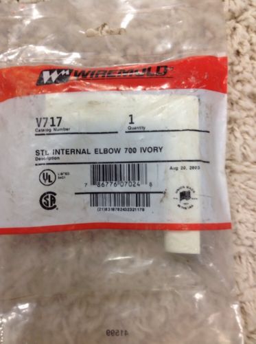 New ivory wiremold v717 90 degree steel internal elbow for sale