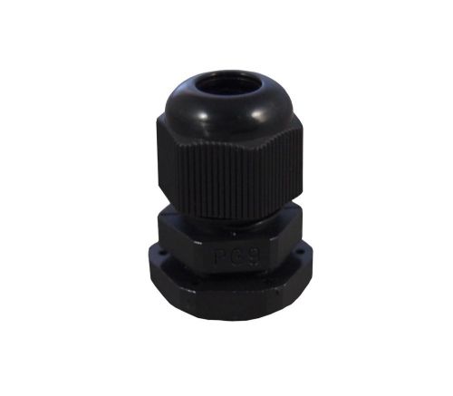 Pg9 black nylon waterproof cable connector gland 4-8 mm 10pcs for sale
