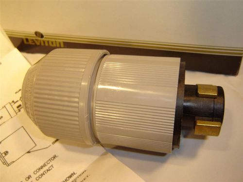 Lot 2 leviton arrow hart power-lock twist plug 30a 600 vac 20a  21415-b new for sale