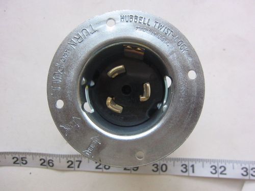 Hubbell cs8375c 50a 250v 3? twist-lock flanged inlet non-nema, new for sale
