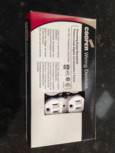 Cooper Grounded Duplex Receptacle 15A 125V 2 Pole - 10 PACK!!!  NIB!!!!!