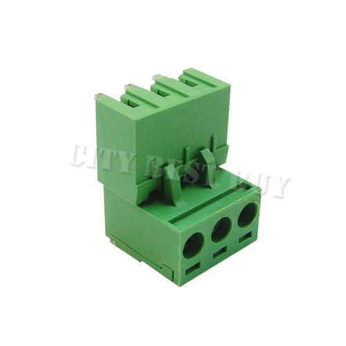 20 pcs 5.08mm pitch 300v 16a 3p poles pcb screw terminal block connector green for sale