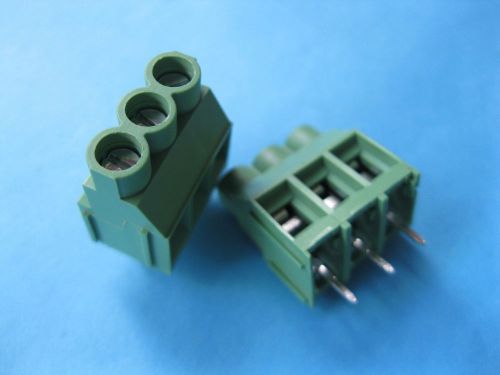 200 pcs Green 3 pin 6.35mm Screw Terminal Block Connector Wire Cage Type DC635