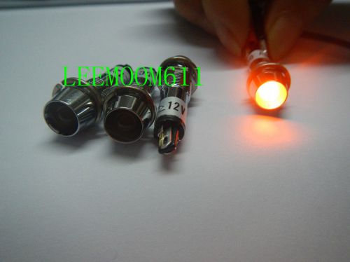 100PCS 12V YELLOW 5mm Led Indicator Pilot Light NEW (Y10)