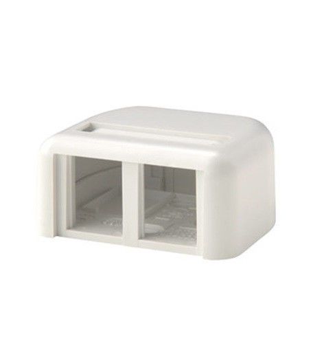 (2) ortronics tracjack plastic mount box 2 port cloud white or-404tj2-88 for sale