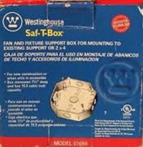01036 westinghouse saf-t-pan fan fixture support box for joist mounting 1/2 in for sale