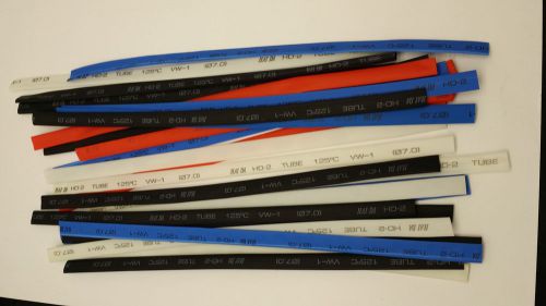 24pc assorted 12&#034; long 1/4&#034; color heat shrink wrap tubing high quality fship us for sale