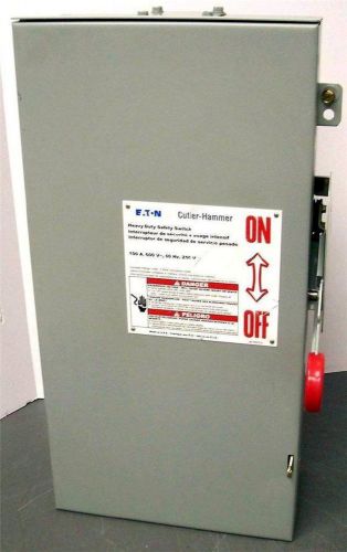 Cutler hammer dh363frk 100a,3p,600v/250dc, hd fusible safety switch, nema 3r for sale