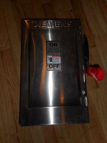 New Siemens Stainless Steel Safety Switch 3 Pole NF 60 amp 600 Volt   HNF362S