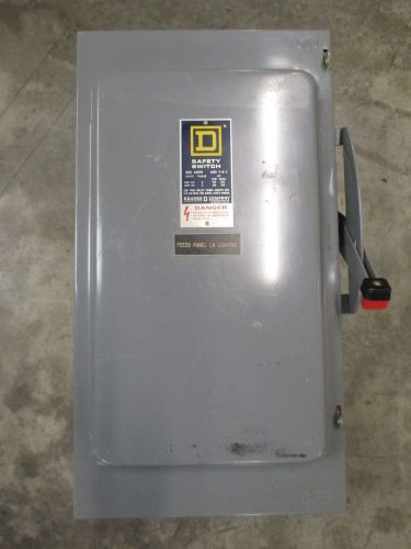 Square d h364 200 amp 600v fusible safety switch disconnect h-364 200a series d2 for sale