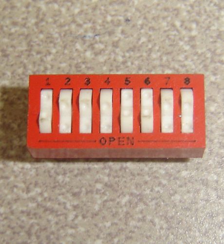 Grayhill 76SB08 S Dip Switch, Raised Rocker 8 position  NOS