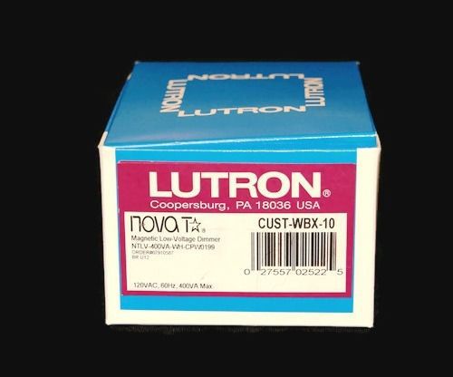 Lutron Nova T Magnetic Low Voltage White Dimmer Switch (NTLV-400VA-WH-CPW0199)