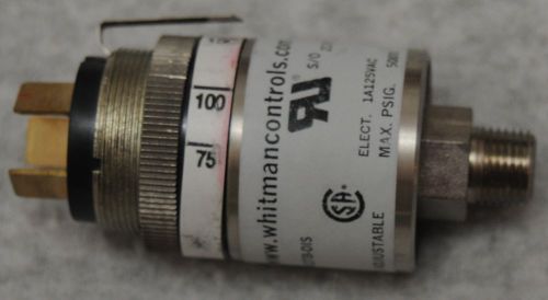 Whitman Controls Adjustable Pressure Switch J205G-25S-K12TB-DIS