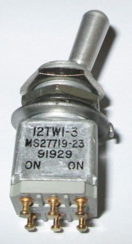 MIL-SPEC TOGGLE SWITCH  MS27719-23 MICRO SWITCH/HONEYWELL DPDT  NOS